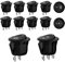XIKTTK Interruttore a levetta 230 V, 12 V, mini interruttore 12 V, interruttore a bilanciere 230 V, rotondo, interruttore a levetta rotondo, microinterruttore 12 V, interruttore auto, interruttore a