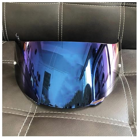 Helmvisier, K5 K1 K3 SV Visieretui for AGV K3SV K1 K5 Motorradhelm Original Ersatz for zusätzliche Linse Schwarz Iridium Silber Blau Goldene Farbe(Blue)