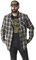 Chemise Homme Manches Longues, Chemise à Carreaux, Coupe Droite Tyler, Noir/Blanc/Jaune S