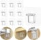 10 pcs Shelf Support Adhesive Pegs Closet Partition Bracket Cabinet Support Clips Wall Hanger Sticker for Kitchen Bathroom 10kg Transparent