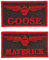 Maverick Goose bestickter Moral-Aufnäher, 2 Stück, lustiges Meme-Emblem, Applikation, Klettverschluss, niedliche Tiere, Militär-Patches für taktische Rucksäcke, Hüte, Jacken, Jeans, Taschen, Helme,