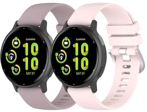 Garmcool 20mm Cinturino Compatibile per Garmin Vivoactive 6/5/3 Bracciale Orchid Rosa Silicone, Sportivo Sostitutivo Cinturini Compatibile per Garmin VivoMove Trend/Sport/Style