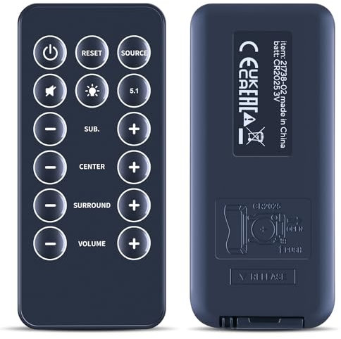 TCNOUMT Replacement Remote Control Compatible with gaming X TRUST GXT 658 Tytan 5.1 Surround Speaker System