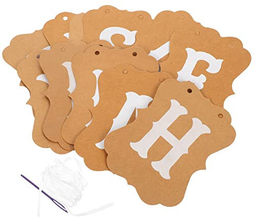 VICASKY Banner Hängendes Papier Dekoratives Ostern Braunem Osterbanner aus für Satz Osterparty Partydekoration für Frühlingsfeier und