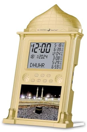 Telawah Azan Uhr LED muslimische Gebetsuhr Muslim Wecker,Digital Athan Wanduhr, Muslim Islamische Uhr Wandkalender for Lesen Haus, Büro, Moschee, Home Decor
