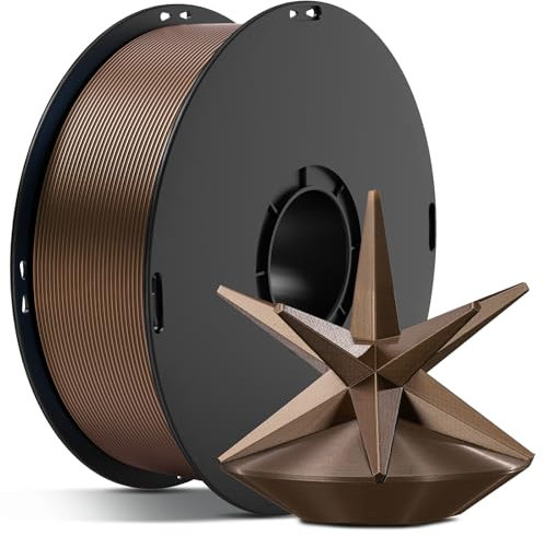 ANYCUBIC Silk Metall PLA Filament, Seidig Metallisch 3D Drucker Filament 1,75mm, Glatte Modelloberfläche,1KG Metall Kupfer