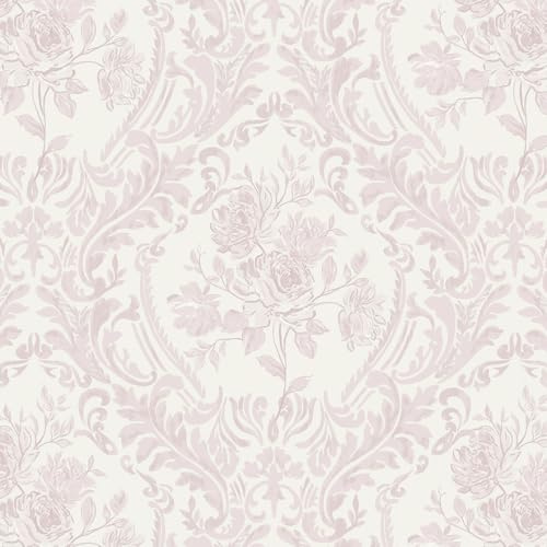 CiCiwind Selbstklebende Tapete Rosa Blumen Tapeten 44×300cm Wasserdicht Möbelfolie Vinyl Klebefolie Selbstklebend Abnehmbar Klebetapete Selbstklebend Wand Schränke Möbel