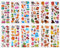 HJZHII 12 Blatt Sticker Kinder, 200 Stück Aufkleber Kinder 3d Herz Sticker Zum Herzen Gesicht Buchstaben Buchstaben Obst Tier Aufkleber DIY für Jungen Mädchen Basteln Scrapbooking(D)
