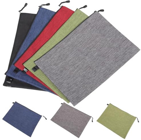 HOODANCOS 8 Stücke Dateiorganisator Reißverschluss-Ordner b4 Aktentasche tragbare Aktentasche Dokumentenorganisator Aktenhalter mit Reißverschluss