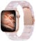 V.R.HOPE Resin Straps Compatible with Apple Watch Series 7/8/9/SE/10/ 44mm 45mm 49mm 42mm 46mm (Series 10) Women Men, for Apple Watch Ultra Series 6/5/4/3/2/1 - Pink floral-Rose Gold