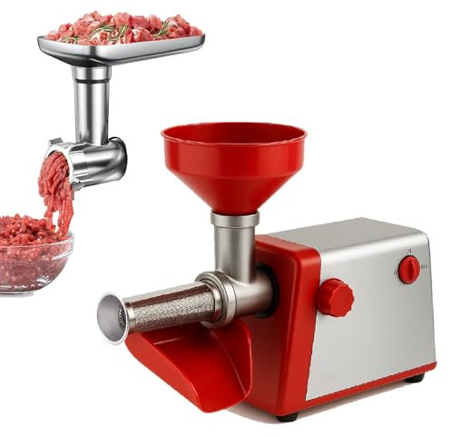 Crisalide® Combinato Passapomodoro + Tritacarne Elettrico 385W – Motore Monofase, Filtro Inox 18/10 – Produzione Fino a 100 kg/h – Accessorio Tritacarne Incluso