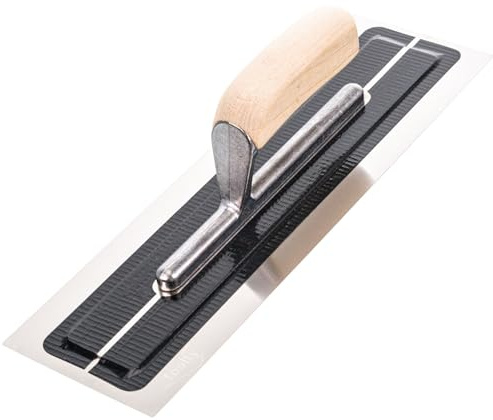 Toolty Flexible Finishing Trowel 360mm for Plastering Wooden Handle 14 in
