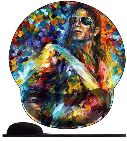 3D Mauspad mit Handauflage, Mauspad Handgelenkauflage，Ergonomisches Mousepad，Gaming Mouse Pad für Computer, Laptop,Büro -Rainbow Superstar Man