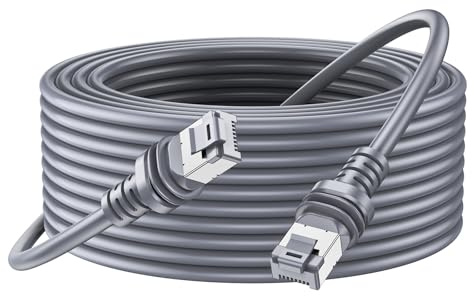 Ohmvolta Cable Ethernet Starlink 15m, Cable de extensión impermeable, Compatible con Starlink Gen 3/Standard/Mini, Accesorio para Exterior, Caravana, Barco, Casa