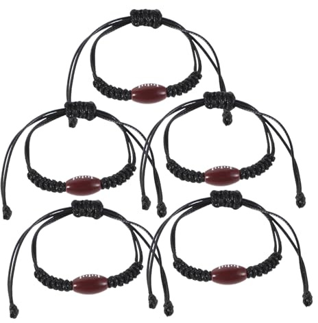 Alipis Polyester Rugbyball Armband Verstellbar 5 Stück für Fans