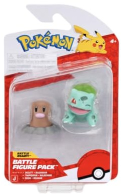 Pokémon Battle Figure Pack with Diglett and Bulbasaur, 2 Pack Action Figures