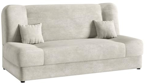 Mirjan24 Schlafsofa Jonas, Sofa mit Bettkasten und Schlaffunktion, Bettsofa, Dauerschläfer-Sofa, Schlafcouch, Materialmix, Couch vom Hersteller, Wohnlandschaft (Lumo 55)