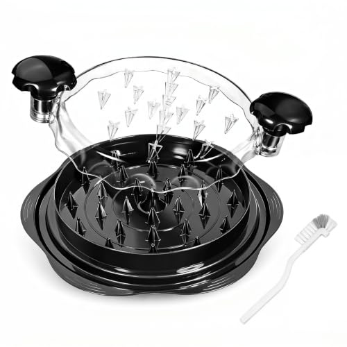 Desmenuzador de pollo, 22,5cm picadora manual | Desmechador de pollo y carne, herramienta para desmenuzar pechuga de pollos visible, antideslizante, con 1 cepillos