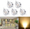 Elitlife 5er Mini Klein Einbaustrahler Minispot Einbauleuchte LED Aluminium 3W Warmweiß mit Transformer Aluminium LED