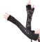 DreamHigh Damen Sexy Ellenbogenlänge, Punk, fingerlos, Spitze, Armwärmer, Schwarz, Einheitsgröße