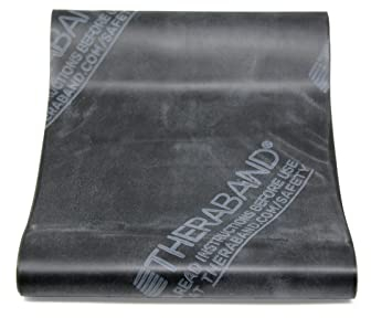 Thera-Band® original Übungsband + Übungsbuch gratis ca. 3m lang (Schwarz)