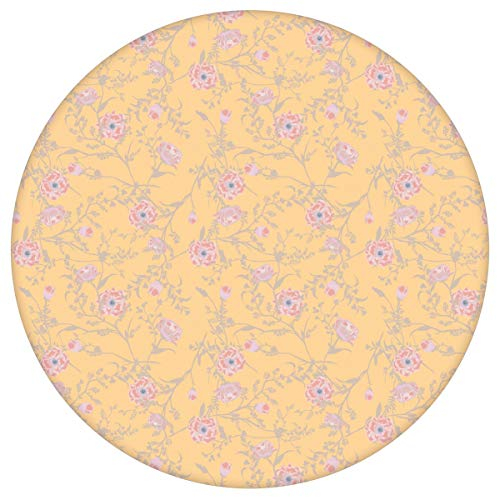 Gräflich Münster'sche Manufaktur gelb Blumentapete Printemps zarte Nostalgietapete - Vliestapete Blumen, Vintage GMM florale Tapeten für Wohnzimmer (Muster 20 x 46,5cm)