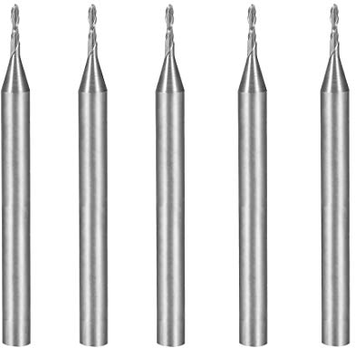 sourcing map 5 STÜCKE 1/8 Schaft 1,0 mm x 4 mm Hartmetall-Schaftfräser CNC-Fräser