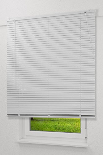 Qualitätsalujalousie 25mm in Reinweiß in den Maßen (B x H) 70cm * 130cm