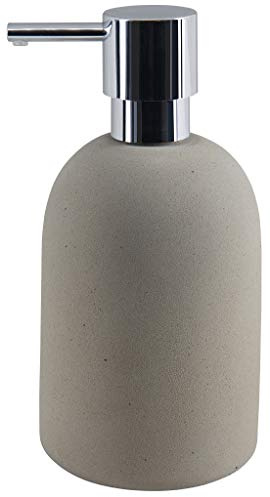 Spirella Seifenspender Gemma mit Edelstahlpumpe Flüssigseifen-Spender Porzellan 500ml Langliebig und Robust Beige, Unique