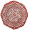 Teppich Baumwolle Mandala-Muster rot Dia. 120 cm Mezitili
