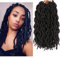 Nu Locs Lot de 6 paquets de fausses dreadlocks au crochet (20 mèches/paquet) #1B, 30,5 cm