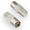 HB-DIGITAL SAT-Antennen-Adapter: F-Buchse (Satelliten DVB-S/S2 Anschluß, Weiblich) zu IEC-Stecker (Kabelfernsehen DVB-C, Terrestrischer DVB-T2 Anschluß, männlich) Koaxial TV Steckverbinder Vernickelt