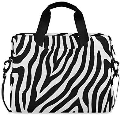PUXUQU Abstrakt Tier Zebra Druck Laptoptasche 15.6 Zoll Laptop Tasche Aktentasche Hülle Notebooktasche Handtasche Schulter Tasche für Uni Arbeit Business