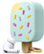 elago Ice Cream Case mit Karabiner Kompatibel mit AirPods Pro Hülle, Silikonhülle im 3D EIS-Design, Süße Schutzhülle (Mint)