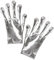 W WIDMANN MILANO Party Fashion 68597 - Alien-Handschuhe, Silber, Außerirdischer, Weltall, Space, Karneval, Mottoparty