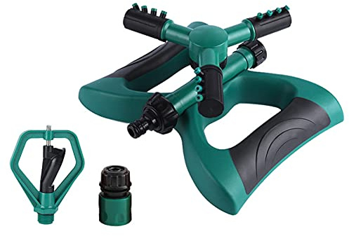 Rasensprenger, 360° Garten Sprinkler Mit 3 Arm Rotation Rasensprenger, Mit 2 Verschiedenen Düsenmodi Verstellbarer Sprinklerkopf,Bewässerung Gartensprenger Für Rasen