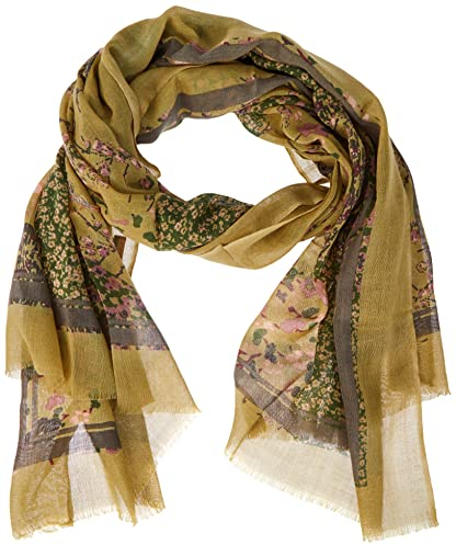 Unmade Copenhagen Women's FleurUM Scarf, PRINT GREEN/ROSE, One Size