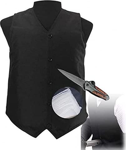 ZRHXG Vêtements résistants à l'attaque Doux, Doublure à l'échelle de Poisson, Gilet Tactique réglable, Gilet Anti-Couteau, mâle, Femelle, Adulte for la Protection de la Poitrine