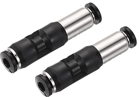 sourcing map 2 Stück Rückschlagventil 4mm Luft Rohrverschraubung Druckanschluss Schwarz