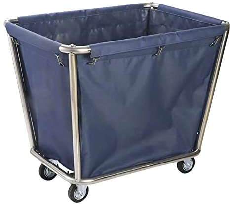 YYDM Carrello Pulizie Hotel Carrello per Bucato, Cesto Biancheria Sporca, Borsa in Tessuto Rimovibile, Portante80kg con 4 Ruote Silenziose Adatto per Hotel, Lavanderia, Ospedale, Casa, Industria, ECC