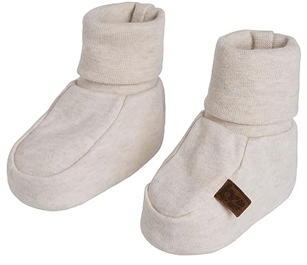 Baby's Only - Melange Booties - Gestrickte Babyschuhe - Schuhe für Mädchen und Jungen - Lauflernschuhe für 0-6 Monate - GOTS-zertifiziert - 100% Biologische Baumwolle
