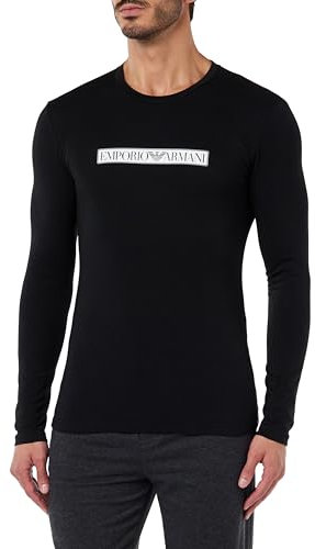Emporio Armani Men's Emporio Armani Men's T-shirt Logo Label T Shirt, Black, XL UK
