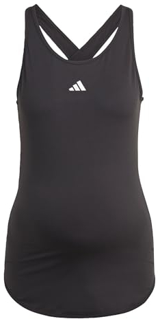 adidas Damen AEROREADY Train Essentials Slim-Fit Tank Top (Maternity), Black/White, S