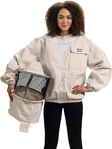 Bees & Co K73 Imkerjacke aus natürlicher Baumwolle mit Rundschleier