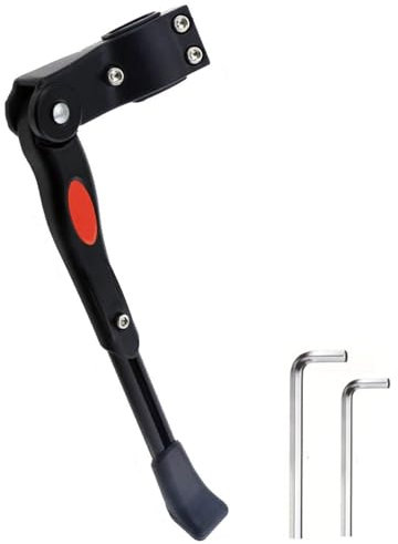 Bike Kickstand, Rear Side Bicycle Stand, Adjustable Height 24-28 inches, Aluminium Alloy Universal Kickstand for Mountain Bike Road Bike