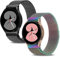 MATCHEASY Metall Armband Kompatibel für Samsung Galaxy Watch 7/6/5/4 40mm 44mm/Watch Active 40mm/Watch 5 Pro 45mm, Watch 4/6 Classic 42mm 43mm 46mm 47mm, Lücke Edelstahl Mesh Solo Loop band, 2 Stück