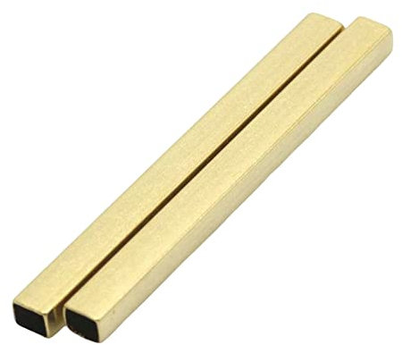 2 pezzi tubo quadrato in ottone, M20x20mmx1mmx0.5m, adatto per accessori di lavorazione.