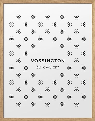 Vossington Bilderrahmen 30x40 Eiche - Holz - Modernes und schmales Design - Rahmen für 1 Bild, Foto, Poster oder Puzzle im Format 30 x 40 cm (40x30 cm)