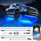 Exterior Car Underglow LED Strip Lights, Universal RGB Neon Accent Lights with Music Mode, Multicolor Waterproof Underbody Led Strip Lights Kit- Wireless Bluetooth APP Control(2×34inch+2×23.6inch)