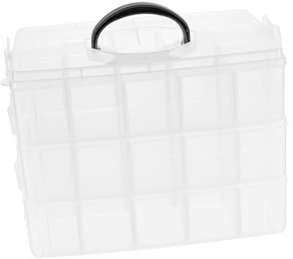 Veemoon Dreischichtige Perlen-aufbewahrungsbox Abnehmbarer Schmuckhalter Für Spielzeuge Werkzeuge Tragbarer Craft-organizer-griff